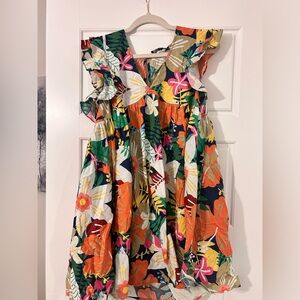 Aakaa Size Large Tropical Floral Dress Size Large